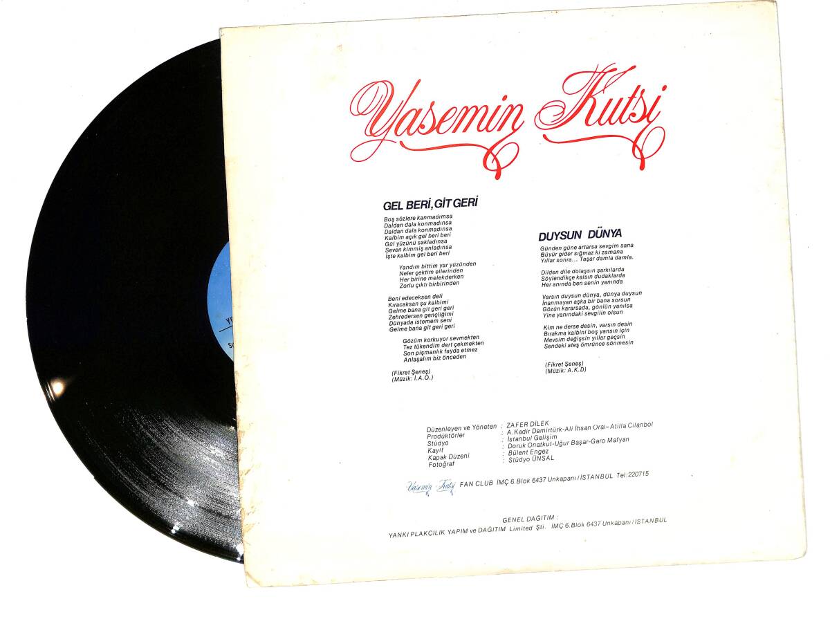 Yasemin Kutsi – Yankı LP PLAK (10/8.5) (VG++) PLK26474 - 2
