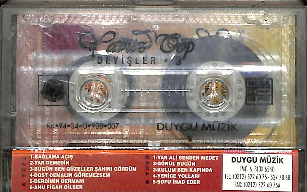 Yavuz Top – Deyişler 3 Orijinal Kaset (İkinci El) *Duygu Müzik - 1994* KST29898 - 2
