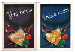 Yay ve Kova Burcu 2 Adet Kartpostal KRT7833 - Gökçekoleksiyon