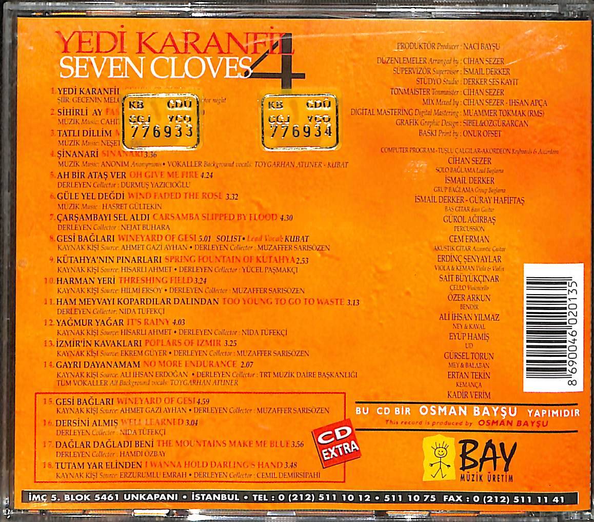 Yedi Karanfil 4 CD (İkinci El) CD3845 - 2