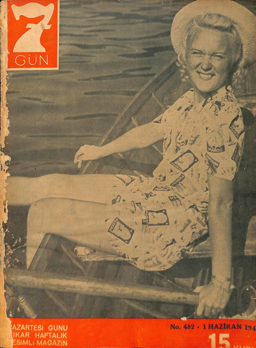 Yedigün Dergisi 1 Haziran 1942 No.482 - Harpte Tayyare - Şükrü Kaya - Şemsettin Kutlu - Hikmet Feridun Es - Hüseyin Cahit Yalçın NDR93645 - 1