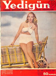Yedigün Dergisi 1 Haziran 1947 No.743 - Kapak: Angela Greene - Viveca Lindtors - İbrahim Alaettin Gövsa - Cemalettin Bildik NDR93673 - Gökçekoleksiyon