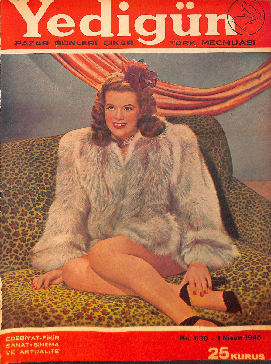 Yedigün Dergisi 1 Nisan 1945 No.630 - Hüseyin Cahit Yalçın - Nizamettin Nazif - Cemil Cahit - Hikmet Feridun Es NDR95110 - 1