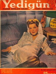 Yedigün Dergisi 10 Eylül 1944 No.601 - Paris'te Türk Mektebi - Marlene Dietrich - Kemal M. Altınkaya - Acayip Bir Meslek 