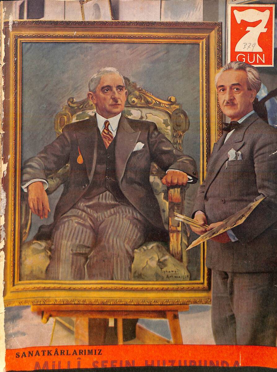 Yedigün Dergisi 11 Haziran 1940 No.379 - Ressam Ayetullah Sumer - Sanatkarlarımız Milli Şefin Huzurunda NDR95085 - 1