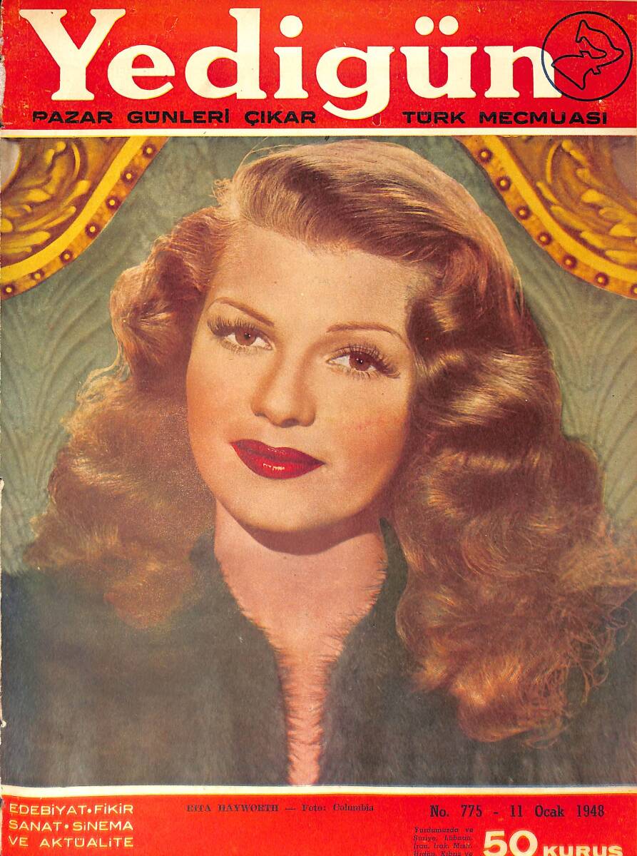 Yedigün Dergisi 11 Ocak 1948 No.775 - İbrahim Alaettin Gövsa - Hikmet Feridun Es - Ferdi Öner - Rakım Çalapala - Kerime Nadir NDR93553 - 1