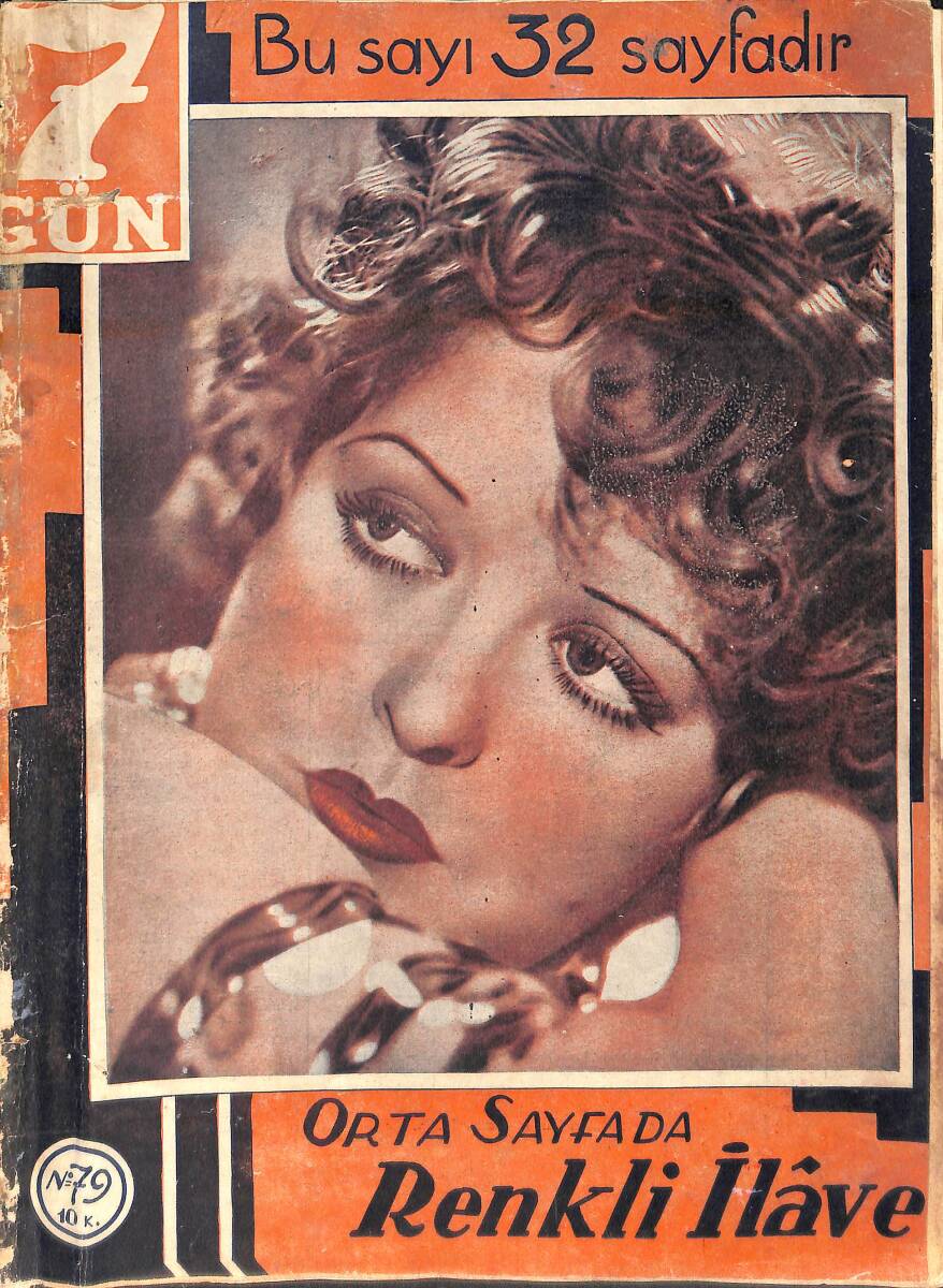 Yedigün Dergisi 12 Eylül 1934 No.79 - Ali Sami Bey - Kadın Tayyareciler Kulübü Hikmet Feridun Es - Cemal Paşa - Sırıkla Atlama - Borazan Tevfik NDR93731 - 1