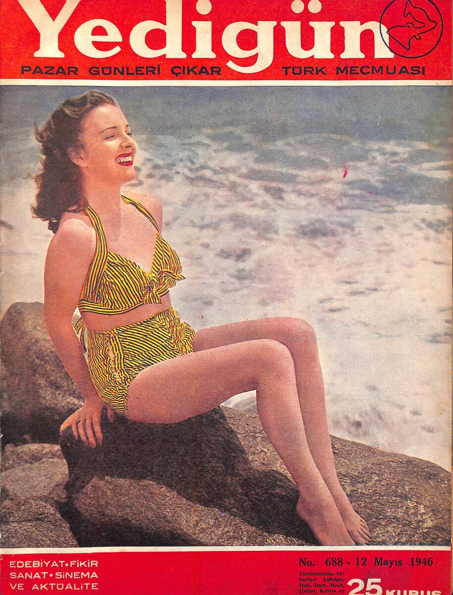 Yedigün Dergisi 12 Mayıs 1946 Sayı 688 - Fenerbahçe Stadında Kadıköy Kız Lisesi İdman Şenlikleri - Rita Hayworth Kocası Orson Welles'ten Ayrıldı NDR94626 - 1