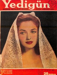 Yedigün Dergisi 12 Ocak 1947 No.723 - Kapak: Hollywood'un Venüsü Martha Vickers - Türkiye'nin Büyük Misafiri 