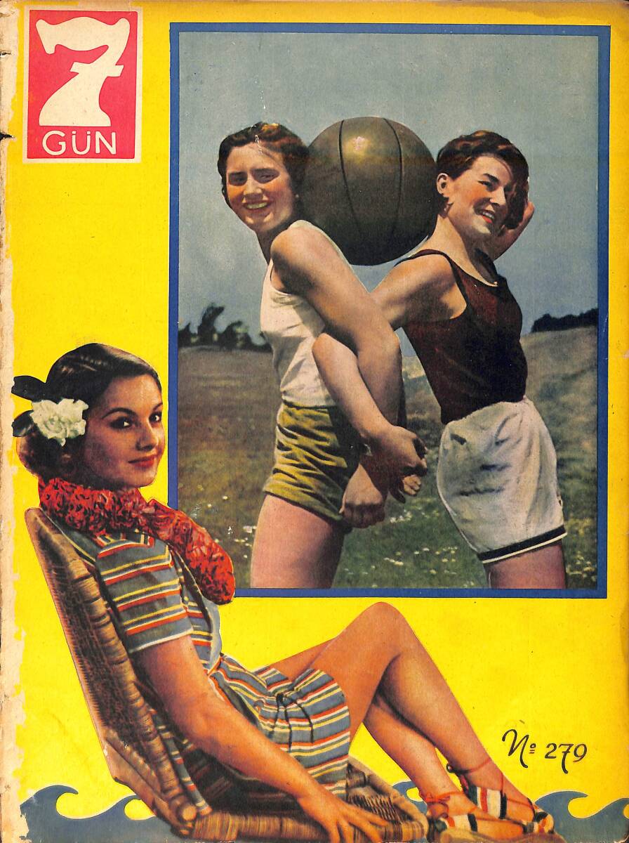 Yedigün Dergisi 12 Temmuz 1938 No.279 Cilt: 11 - Atamızın Son Zaferi - Vedat Nedim Tör-Prenses Fevziye - Çalıkuşu - Ankara Yapı Usta Okulunda Bir Saat NDR93491 - 1