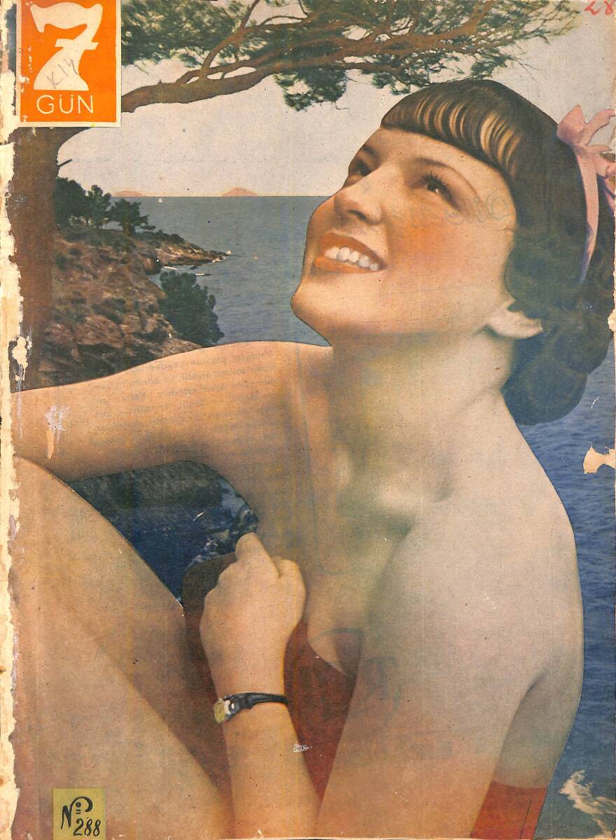 Yedigün Dergisi 13 Eylül 1938 No 288 - Korkulara Tedavi - Hollywood'un Romanı - Dünya Haritasında Yeni Bir Devlet Hatay NDR94611 - 1