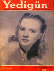 Yedigün Dergisi 13 Mayıs 1945 No.636 - Reşat Nuri Güntekin - Rakım Çalapala - Ahmet Naim - Nizamettin Nazif NDR95117 - Gökçekoleksiyon