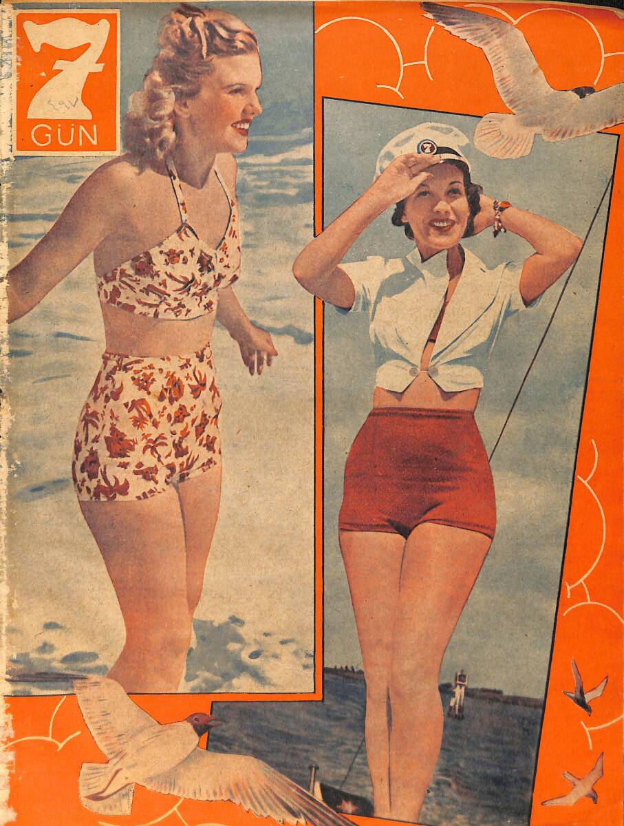 Yedigün Dergisi 14 Eylül 1942 No. 497 Cilt: 20 - Yazın Sesi: Dondurma Kaymaklı..! - Hava Kaptanları - Mantara Ayakkabılar NDR93377 - 1
