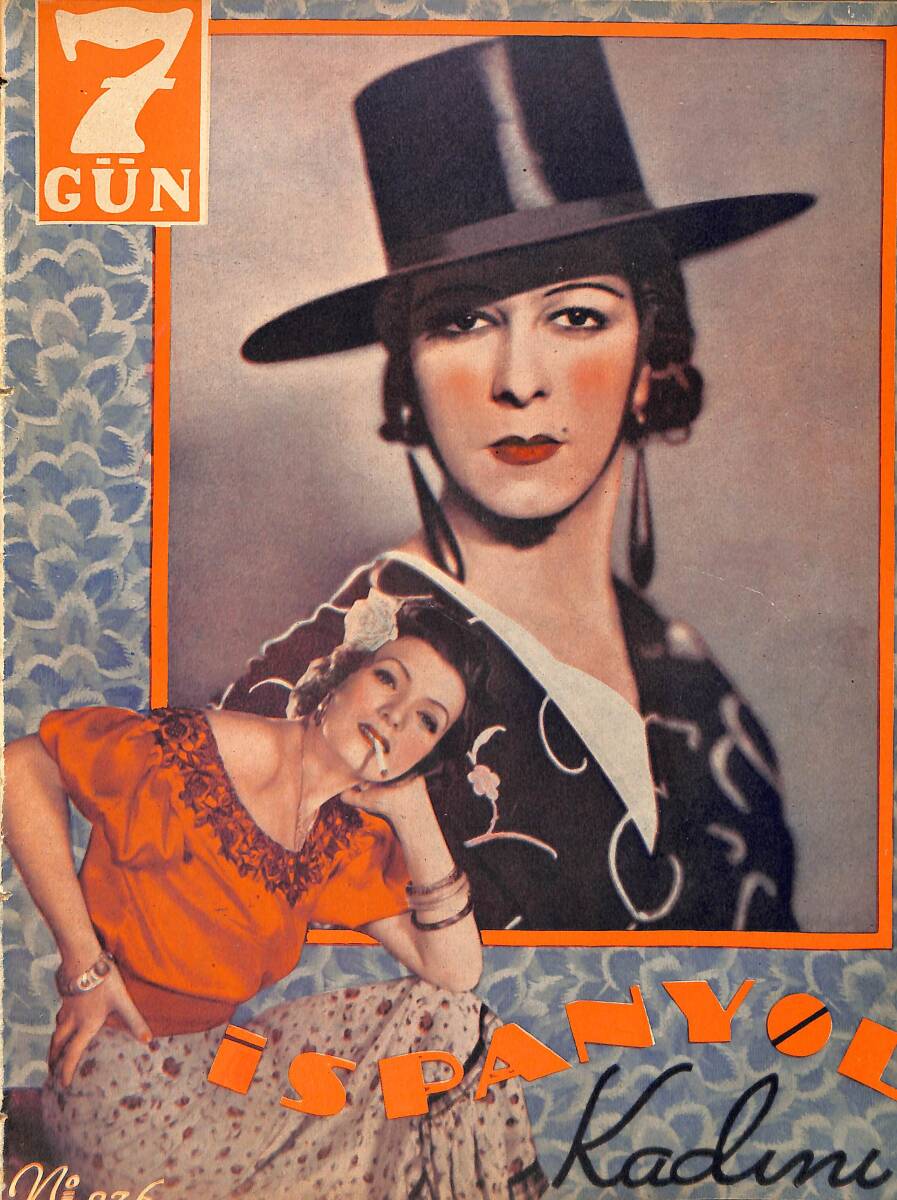 Yedigün Dergisi 15 Eylül 1937 No.236 Cilt: 10 - Tunceli Zümrüt Ovası - İspanyol Kadını - İdare Amirlerimiz - Balkanlara Göre Spor Şubelerimiz NDR93393 - 1