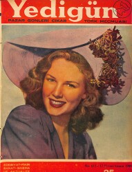 Yedigün Dergisi 17 Aralık 1944 No.615 - Diplomasiye Elveda - Bay Milland - Sinema 50 Yaşında NDR93500 - Gökçekoleksiyon
