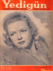 Yedigün Dergisi 17 Haziran 1945 No.641 - Kemal Çağlar - Cemil Cahit Cem - Ahmet Naim Çıladur NDR95124 - Gökçekoleksiyon