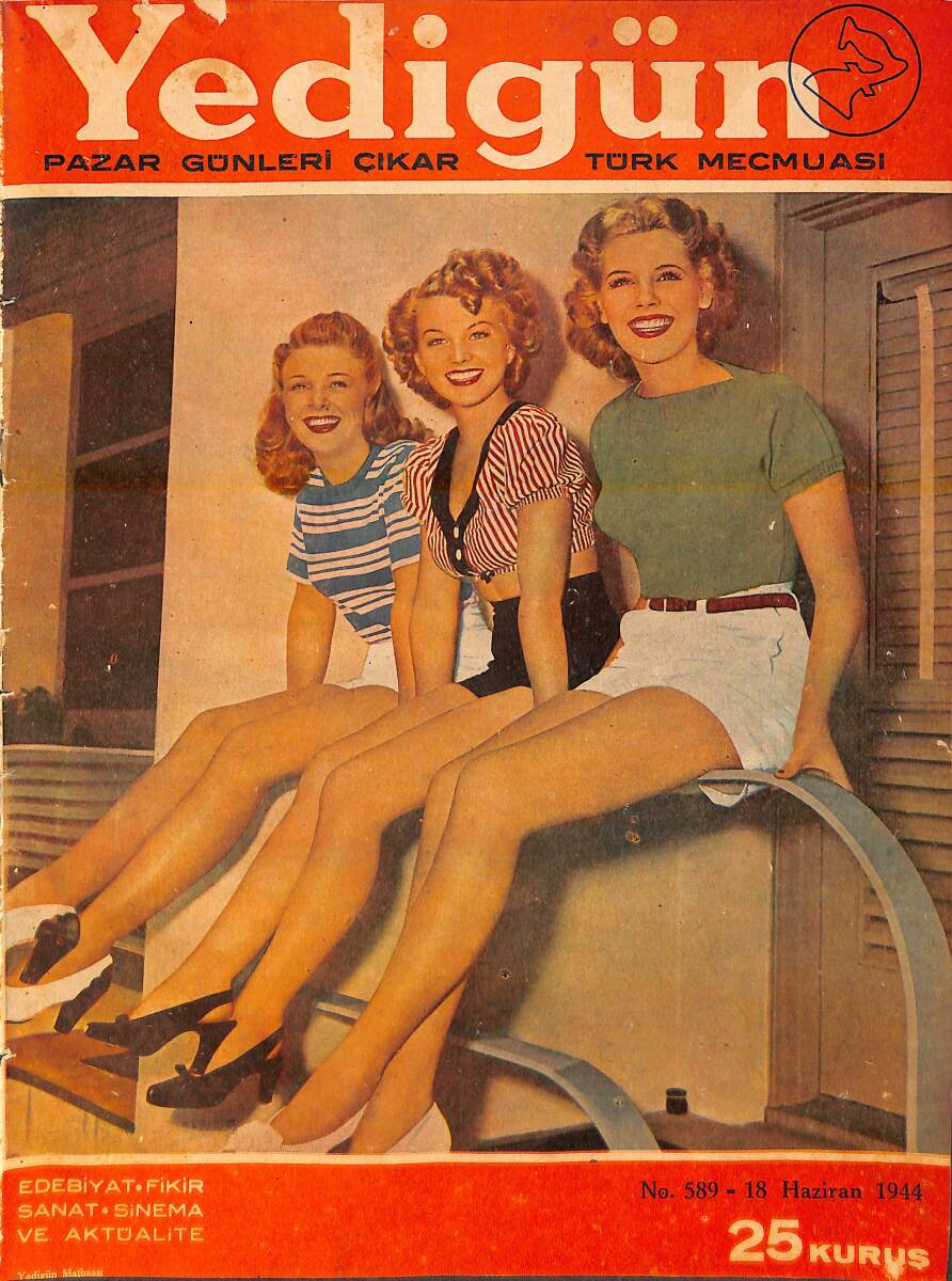Yedigün Dergisi 18 Haziran 1944 No.589 - Atlantik Seddi Çöktü - Rakım Çalapala - Kemal M. Altınkaya - Faruk Nafiz Çamlıbel NDR95453 - 1