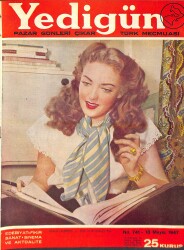 Yedigün Dergisi 18 Mayıs 1947 No.741 - Kapak: Linda Darnel - Milli Eğitim Kupası Maçları - Yedi Trajedi Yıldızı 