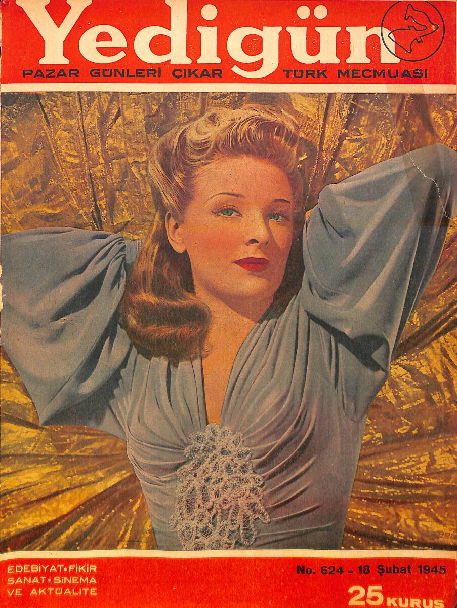 Yedigün Dergisi 18 Şubat 1945 No.624 - Bette Davis ve Paul Muni - Hüseyin Cahit Yalçın NDR95104 - 1