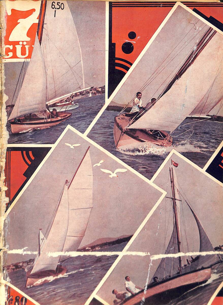 Yedigün Dergisi 19 Eylül 1934 No.80 - Nurettin Münşi Bey - Cemal Paşa - İsmet Bey, Kabil Yolunda - Nurullah Ata NDR93730 - 1