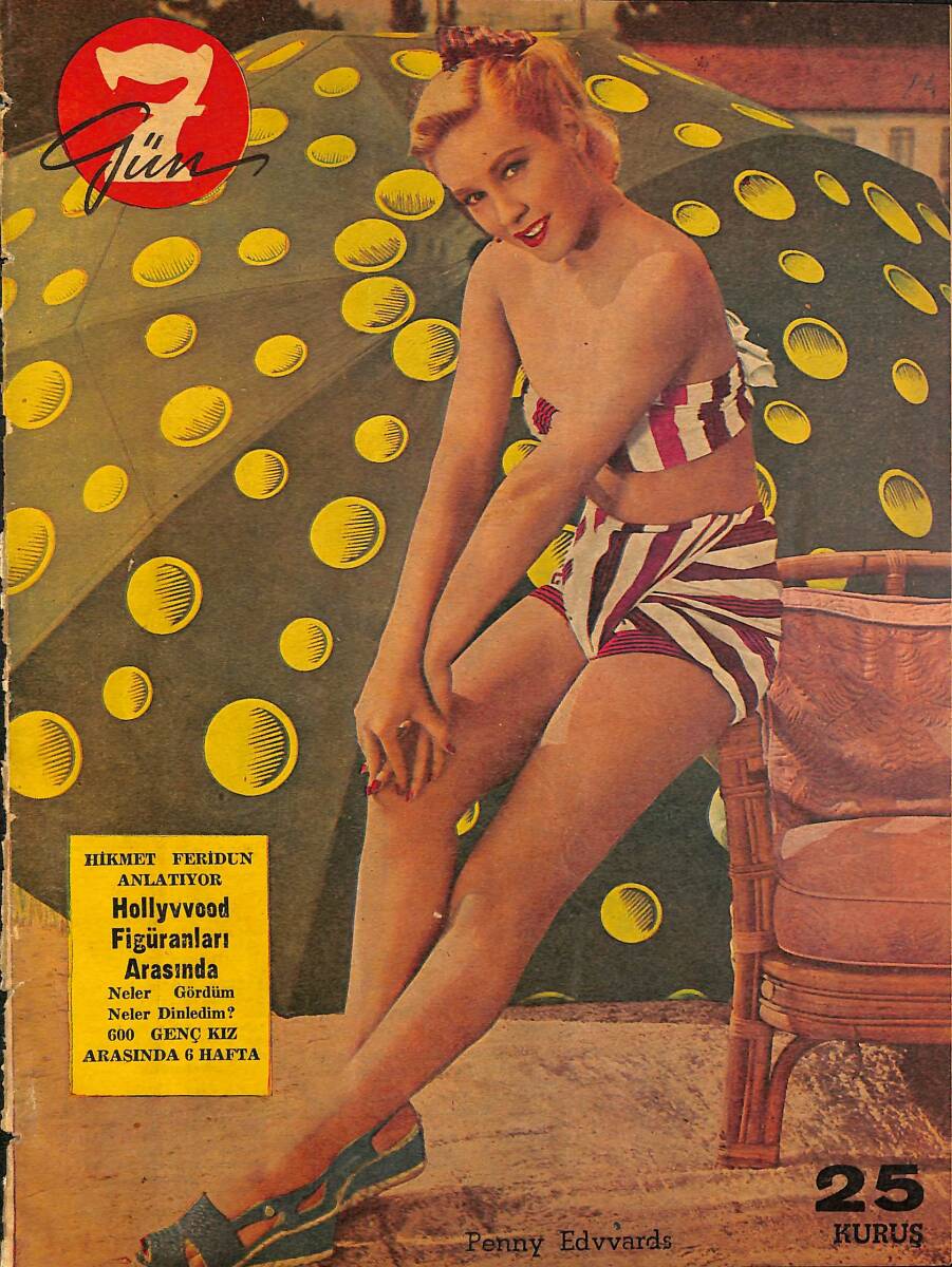 Yedigün Dergisi 19 Haziran 1948 Sayı : 14 - Joan Fontaine'in Hayat Hikayesi NDR98366 - 1