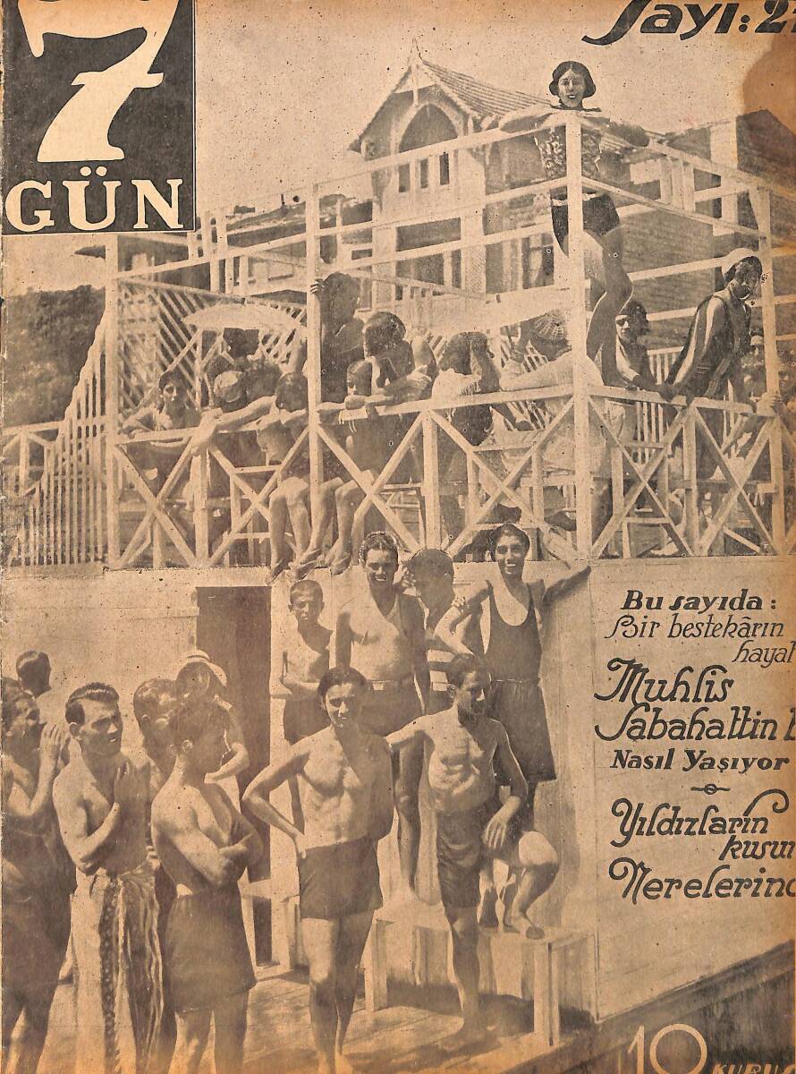 Yedigün Dergisi 2 Ağustos 1933 No.21 - Peyami Safa - Sadri Etem - Greta Garbo - Brigitte Helm - Anny Ondra NDR95694 - 1