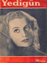 Yedigün Dergisi 2 Eylül 1945 No.652 - Ragıp Şevki - Nizamettin Nazif - DR. Nuri Ömer Ergene - Hikmet Münir - Rakım Çalapala NDR93549 - Gökçekoleksiyon
