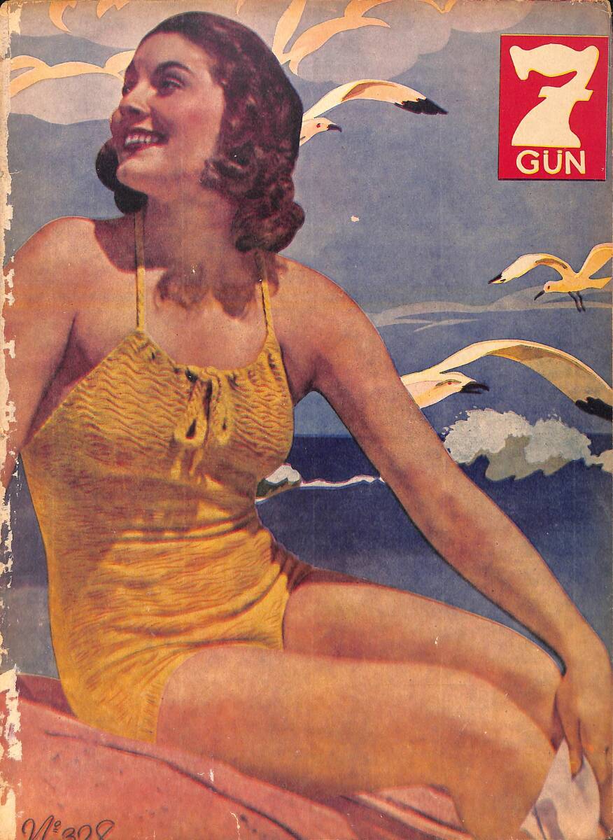 Yedigün Dergisi 20 Haziran 1939 No.328 - Berlin İntibaları Spor Sahasında - İzmir Enternasyonal Fuarı - Amerika'da Pulculuk NDR95367 - 1