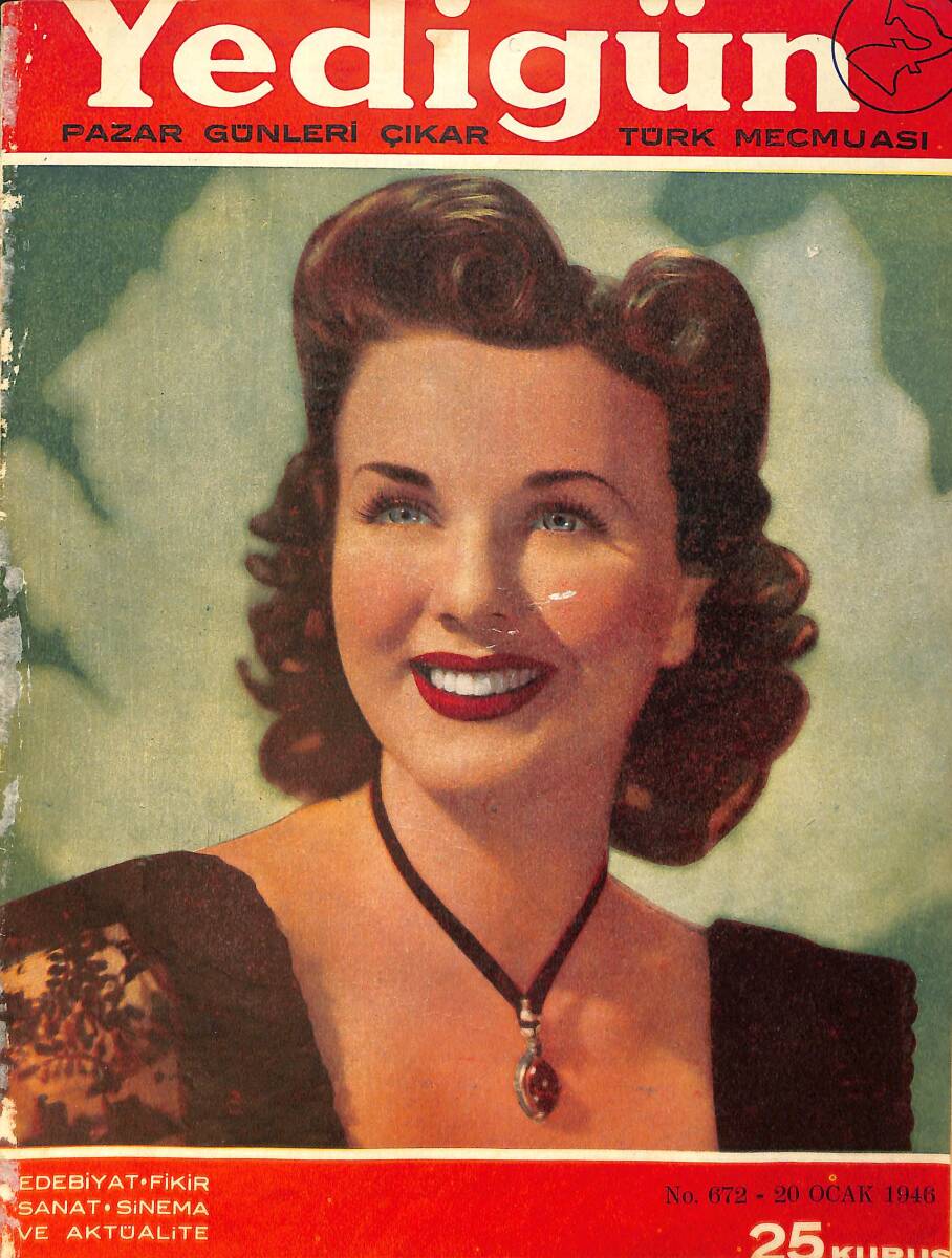 Yedigün Dergisi 20 Ocak 1946 No.672 - Londra'da Konferans Toplantısı - Hikmet Feridun Es - Ginger Rogers - Nancy Kelli - Maureen O'Hara NDR93531 - 1