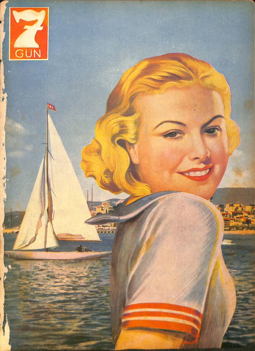 Yedigün Dergisi 21 Ocak 1939 No.308 - Alman Şairi Goethe Faust - Sinemada Sahte Plaj - Avusturya Pulları - Hazım Paşa NDR95102 - 1