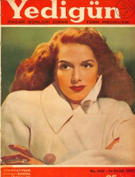 Yedigün Dergisi 21 Ocak 1945 No.620 - Dünya Harbinin Sonu - Alaettin Türbesi - Filmciliğimiz Ve Hürriyet Apartmanı NDR93658 - Gökçekoleksiyon