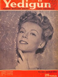 Yedigün Dergisi 22 Nisan 1945 No.633 - Nihad Sami Banarlı - Sabahattin Osman - Halikarnas Balıkçısı NDR95113 - Gökçekoleksiyon