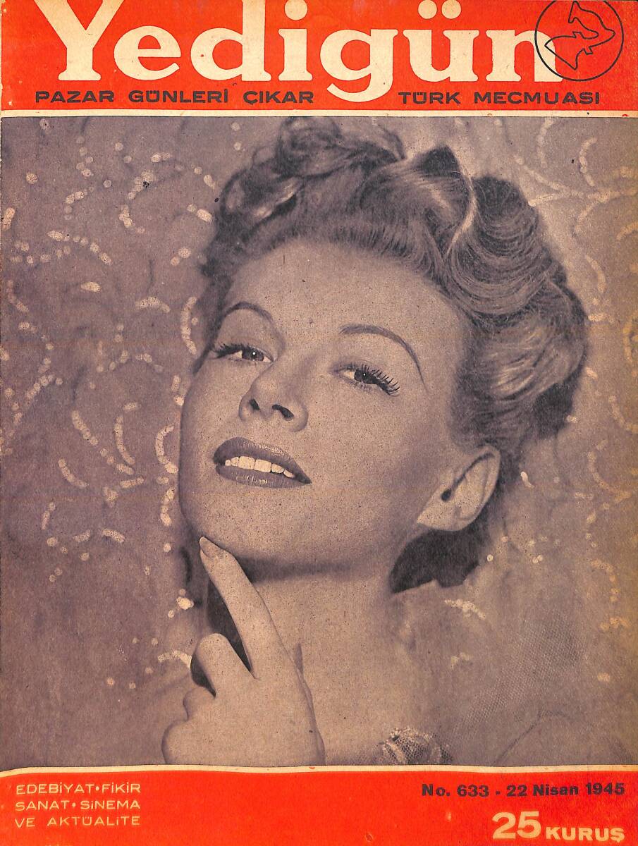 Yedigün Dergisi 22 Nisan 1945 No.633 - Nihad Sami Banarlı - Sabahattin Osman - Halikarnas Balıkçısı NDR95113 - 1
