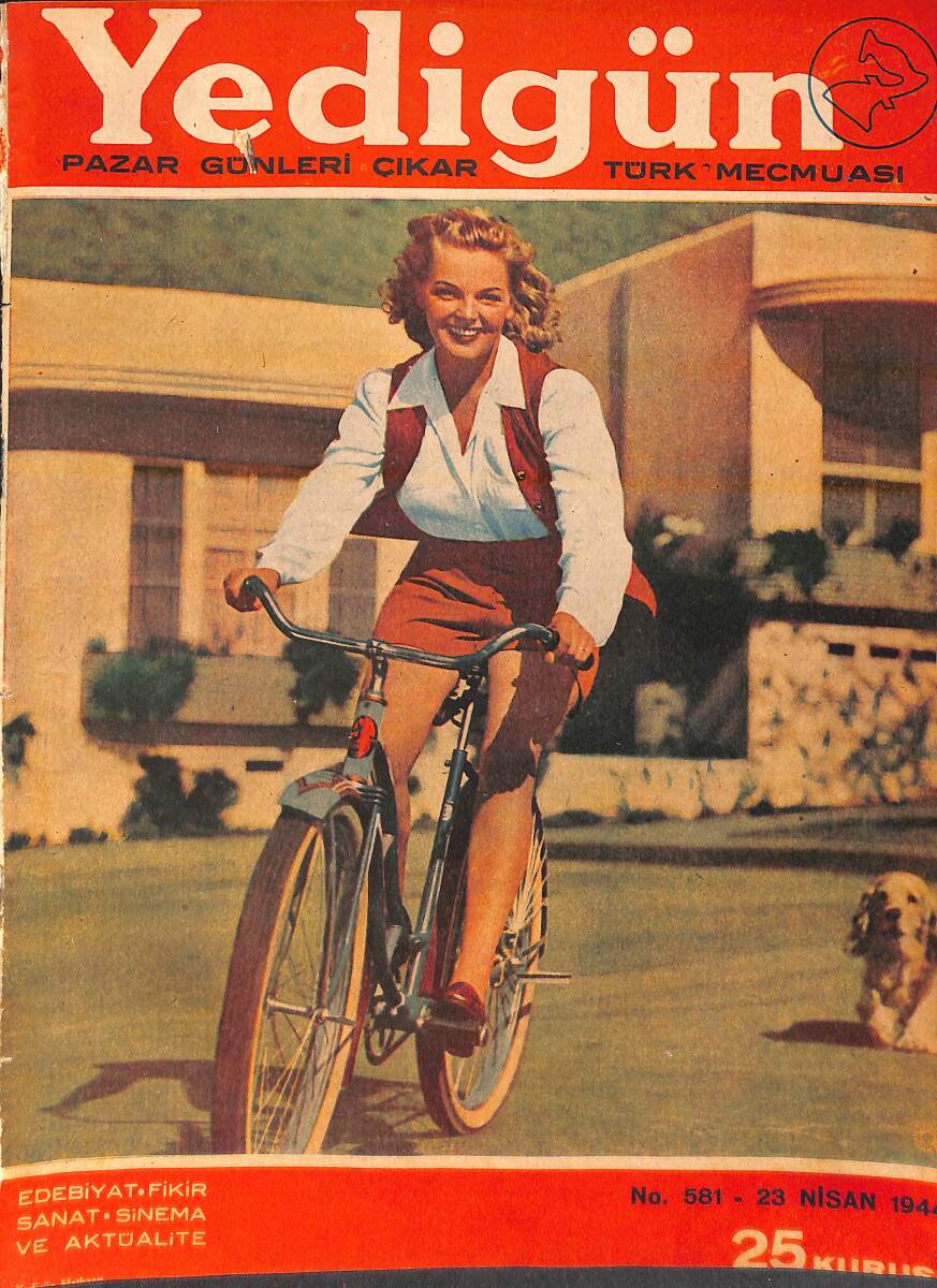 Yedigün Dergisi 23 Nisan 1944 No.581 - Hüseyin Cahit Yalçın - Ercüment Ekrem Talu - Hikmet Feridun Es - Hikmet Münir NDR95660 - 1