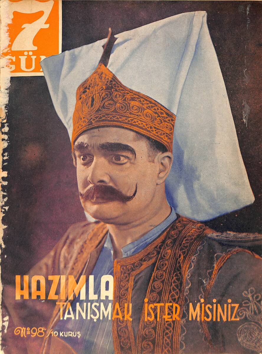Yedigün Dergisi 23 Ocak 1935 No.98 - Hüseyin Cahit - M Turhan Tan - Ömer Riza - Pirandello - Ahmed Refik Altınay - Madmazel Morukya NDR93578 - 1