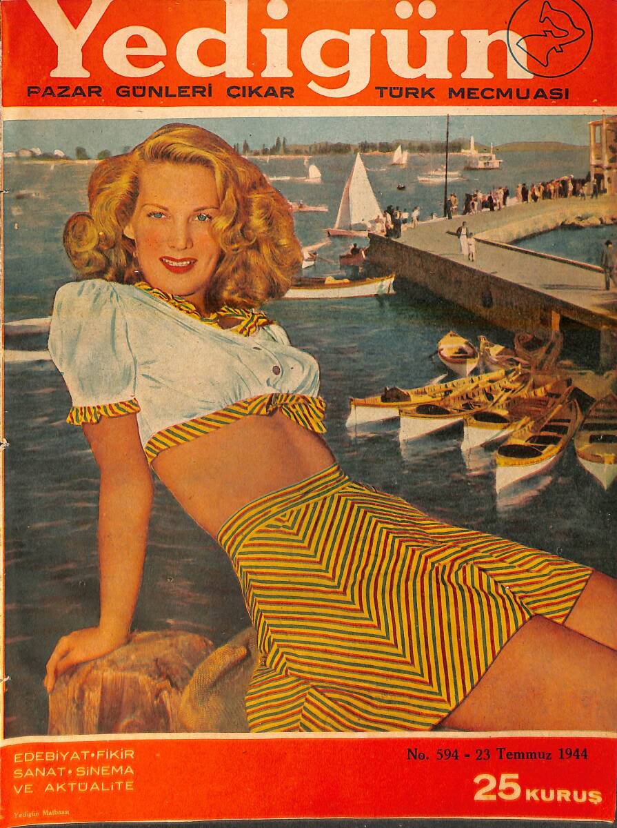 Yedigün Dergisi 23 Temmuz 1944 No.594 - Hatemi Senih Sarp - Nihal Mesut - Kemal M. Altınkaya NDR95448 - 1