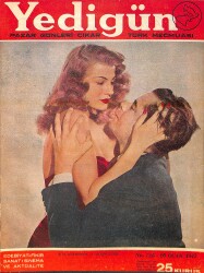 Yedigün Dergisi 26 Ocak 1947 No.725 - Kapak: Rita Hayworth ve Glenn Ford - Paris Eski Neşesine Kavuşuyor - Türk ve İslam Eserleri Müzesi NDR95414 - Gökçekoleksiyon