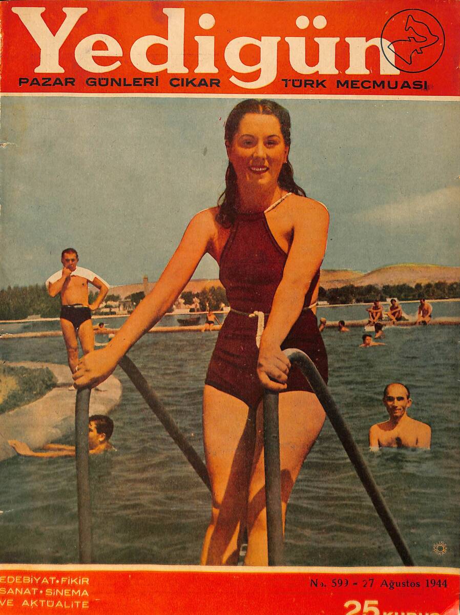 Yedigün Dergisi 27 Ağustos 1944 No.599 - Mukaddes Bir Gün Ve Kahraman Ordu - Hedy Lamarr - John Loder - Ankara Radyosu NDR93514 - 1