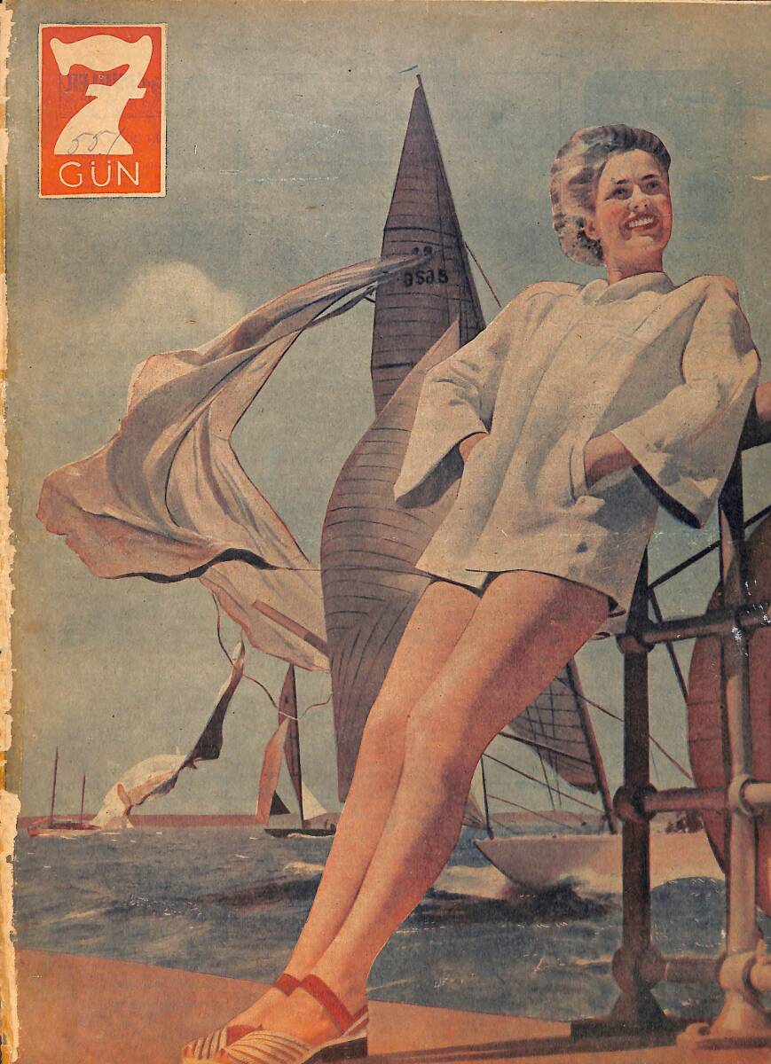 Yedigün Dergisi 27 Eylül 1943 No.551 - Faruk Nafiz Çamlıbel - Hikmet Feridun - Hatemi Senih Sarp NDR93525 - 1