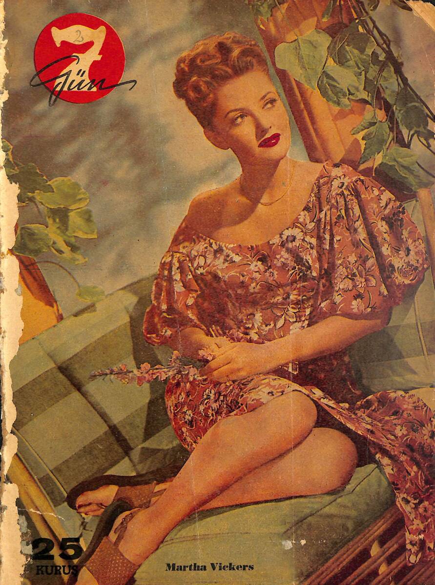 Yedigün Dergisi 27 Mart 1948 Sayı : 2 - Kapak : Martha Vickers NDR98355 - 1