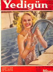 Yedigün Dergisi 27 Temmuz 1947 No.751 - Kapak: Adele Gergens - İnci İzmirli, Melahat Sağ, Dilara Tümer Güzellik Kraliçesi Seçildiler NDR93681 - Gökçekoleksiyon