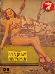 Yedigün Dergisi 28 Ağustos 1948 Sayı : 24 - Kapak : Helen Perry - Dünya Güreş Şampiyonlarımız NDR98372 - Gökçekoleksiyon