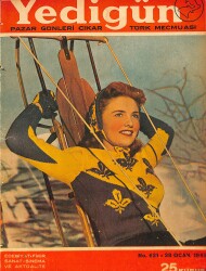 Yedigün Dergisi 28 Ocak 1945 No.621 - Pasifikte Amerikan Baskısı - Sıcak Ülkelerin Perisi 