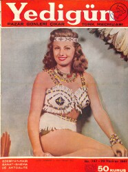 Yedigün Dergisi 29 Haziran 1947 No.747 - Kapak: Jane Harker - On Sekiz Yaşında Bir Yıldız 
