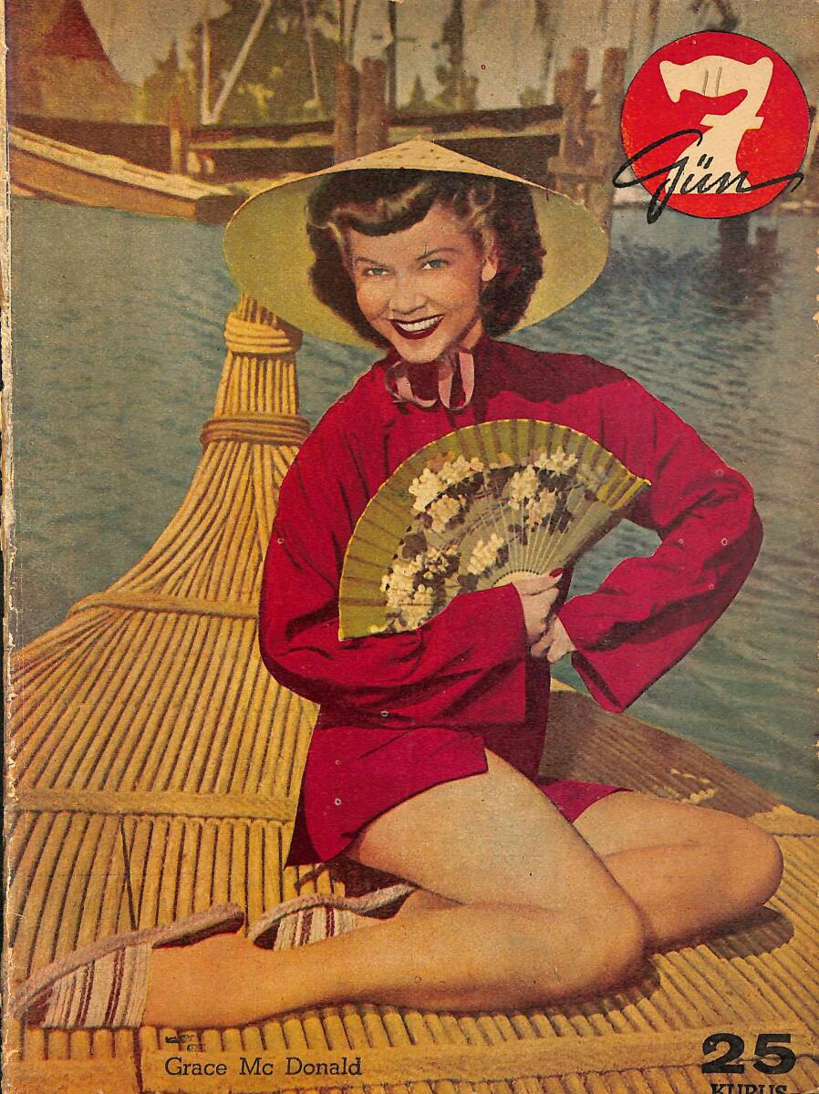 Yedigün Dergisi 29 Mayıs 1948 Sayı : 11 - Kapak : Grace Mc Donald NDR98364 - 1