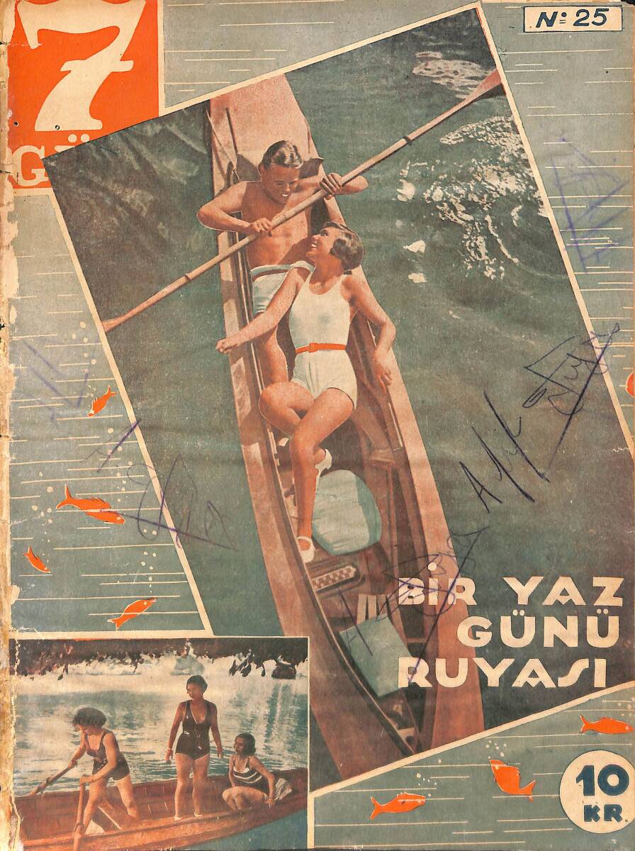 Yedigün Dergisi 30 Ağustos 1933 No.25 - Nurullah Cemal - Süleyman Nazif - Andor Cumhuriyeti NDR95691 - 1