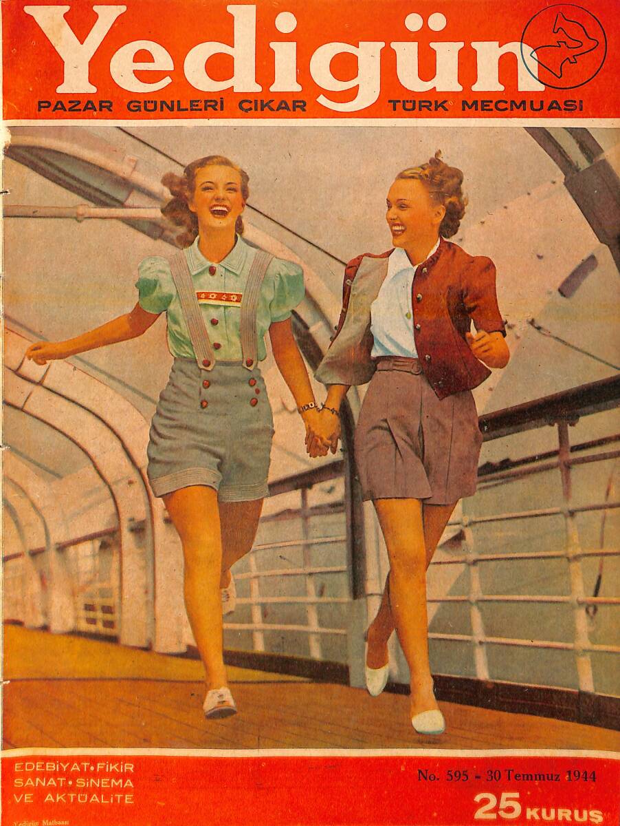Yedigün Dergisi 30 Temmuz 1944 No.595 - Feridun Fazıl Tülbentçi - Rakım Çalapala - Kemal M. Altınkaya NDR95447 - 1