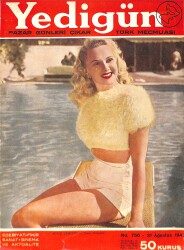 Yedigün Dergisi 31 Ağustos 1947 No.756 - Kapak: Adele Jergens - İbrahim Alaettin Gövsa - Hekmet Feridun Es - Ferdi Tuğman - Bedri Eser NDR93526 - Gökçekoleksiyon