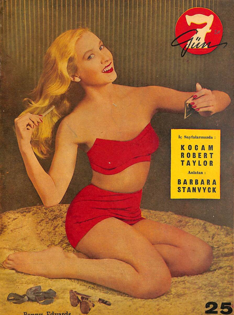 Yedigün Dergisi 31 Temmuz 1948 Sayı : 20 - Kapak : Penny Edvards NDR98376 - 1