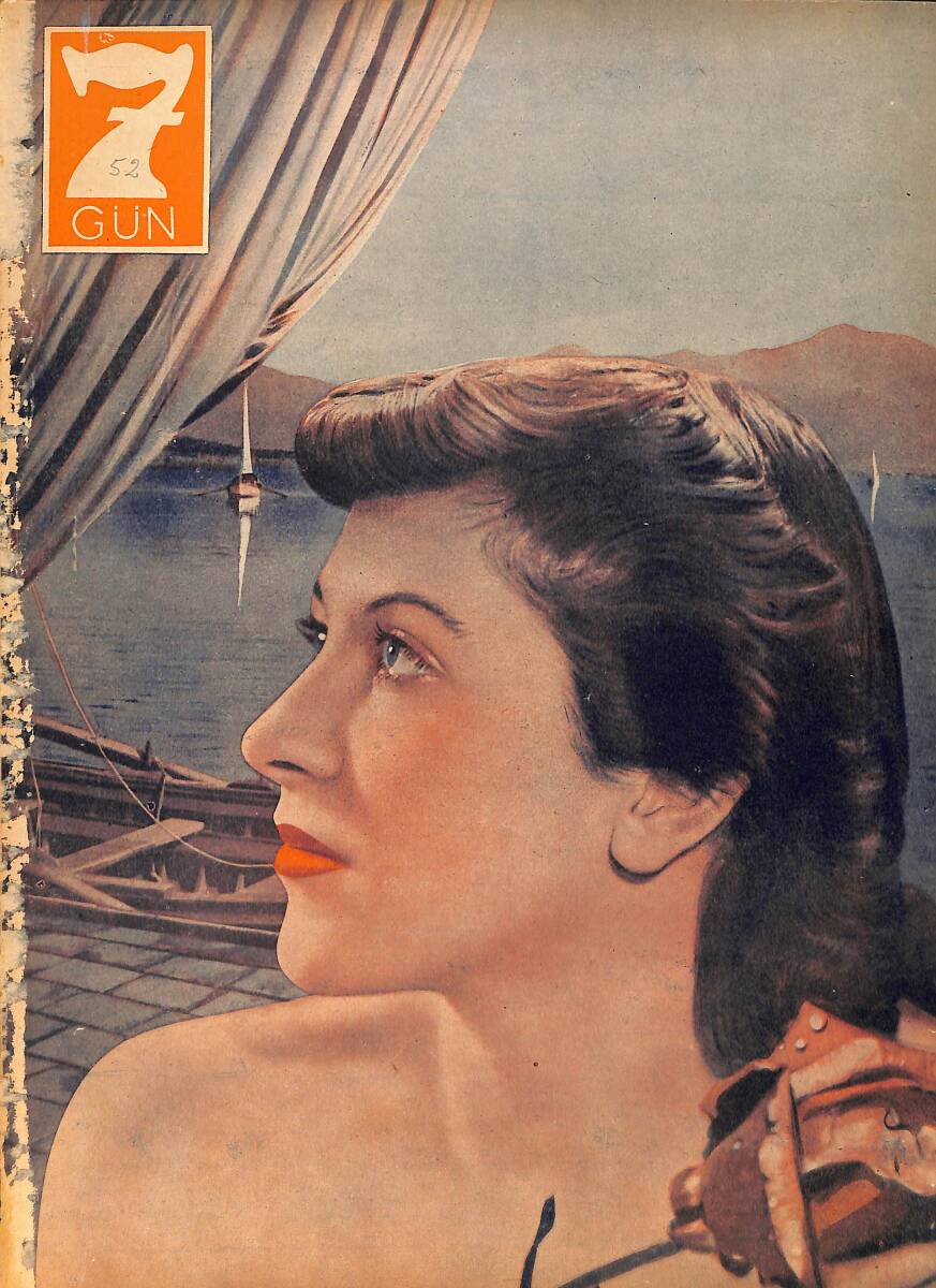 Yedigün Dergisi 4 Ekim 1943 No.552 - Amerika Yavaş Yavaş Uzakdoğu'da - Amerika'da Hintli Kızlar - Nizamettin Nazif - Hatemi Senih Sarp NDR93524 - 1